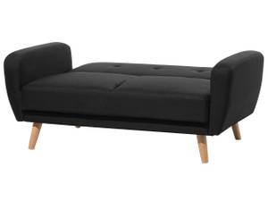 2-Sitzer Sofa FLORLI Schwarz - Eiche Hell