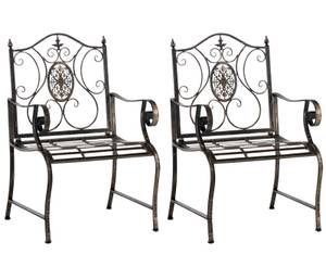 Chaises de jardin Punjab Lot de 2 Bronze