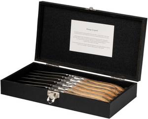 Steak Messer Laguiole 6er Set Braun - Metall - 1 x 2 x 1 cm