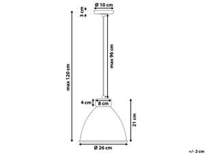 Lampe suspension DARYA Blanc - Métal - 26 x 119 x 26 cm