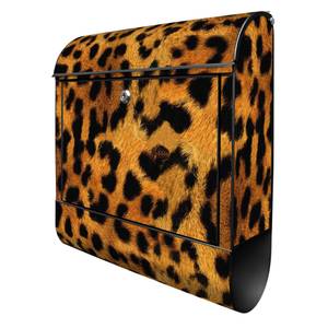 Briefkasten Stahl Leopard Schwarz - Metall - 38 x 46 x 13 cm