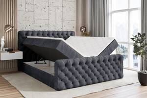 Boxspringbett BOXI8-Z Steingrau - Breite: 140 cm - H3