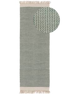 Wollteppich Läufer Kim 1 Mint - 80 x 250 cm