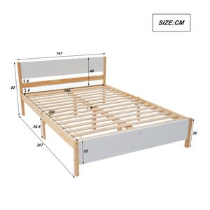 Doppelbett M170-01 Weiß - Holzwerkstoff - 147 x 82 x 207 cm