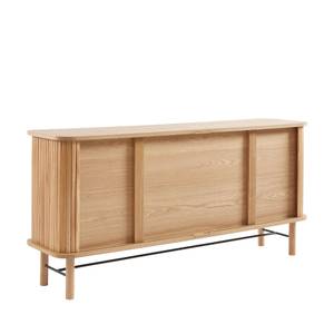 Buffet design Mati Marron - En partie en bois massif - 160 x 75 x 40 cm