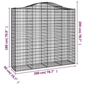 Panier de gabion 3017642-28 (lot de 6) 200 x 200 cm