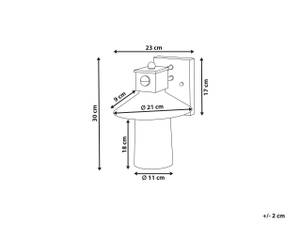 Wandleuchte für den Aussenbereich GOODIE Schwarz - Metall - 21 x 30 x 23 cm