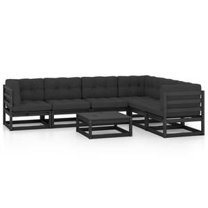 Salon de jardin (lot de 7) 3009820-2 Anthracite - Noir