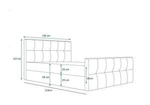 Boxspringbett NATHIE 180x200 Monolith 02 Beige