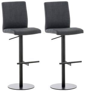 Tabouret de bar Cadiz Lot de 2 Gris lava - Noir