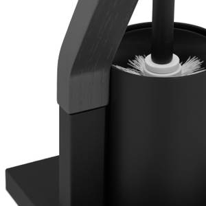 WC Garnitur schwarz/grau Schwarz - Grau - Holzwerkstoff - Metall - 19 x 75 x 19 cm