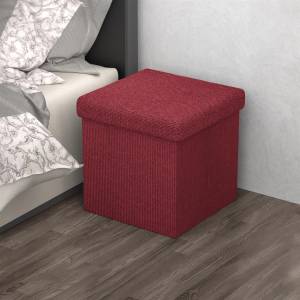 Sitzhocker Sitzwürfel Fußhocker Hocker Rot - Textil - 38 x 38 x 38 cm