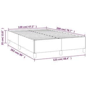 Bettgestell 3016038-4 Braun - Grau - Hellgrau - Breite: 123 cm