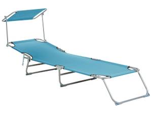 Chaise longue FOLIGNO Bleu - Argenté - Turquoise
