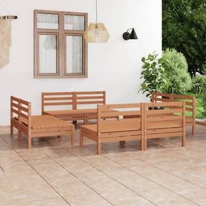 Garten-Lounge-Set Braun - Massivholz - Holzart/Dekor - 64 x 63 x 64 cm