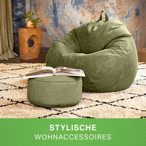 Tabouret  "Home Linen" 45x25cm Vert