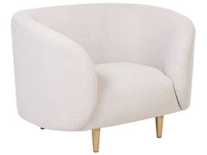 Fauteuil LOEN Beige - Doré - Textile