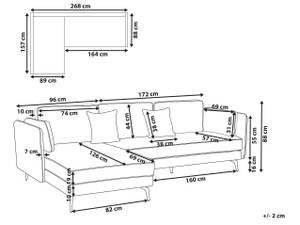 Ecksofa ALTAN Schwarz - Grau - Hellgrau - Armlehne davorstehend links - Ecke davorstehend rechts