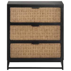 Sideboard 323492 Schwarz - Massivholz - Holzart/Dekor - 60 x 70 x 35 cm