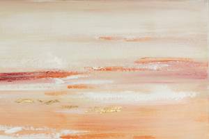 Acrylbild handgemalt Rosewater Tides Beige - Orange - Massivholz - Textil - 120 x 80 x 4 cm