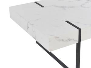 Table basse MERCED Noir - Blanc - Bois manufacturé - 60 x 43 x 100 cm