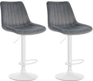 Tabouret de bar Toni Lot de 2 Gris lava