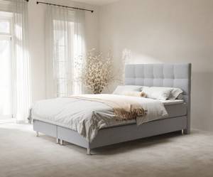 Boxspringbett Chanton Hellgrau - Breite: 140 cm