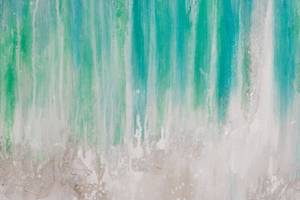 Acrylbild handgemalt Eisiger Schauer Blau - Massivholz - Textil - 120 x 80 x 4 cm