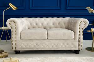 2er Sofa CHESTERFIELD Beige - Textil - Holzart/Dekor - 150 x 70 x 86 cm