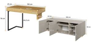 Schreibtischkombination TEEN FLEX Braun - Holzwerkstoff - 260 x 95 x 61 cm