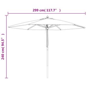 Sonnenschirm K126 Grau - 299 x 250 x 240 cm