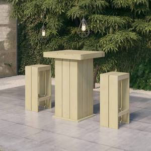 Garten Bar Set (3-teilig) 3096633 Braun - Massivholz - Holzart/Dekor - 75 x 100 x 75 cm