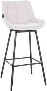 Tabouret de bar Weston Blanc - Cuir synthétique