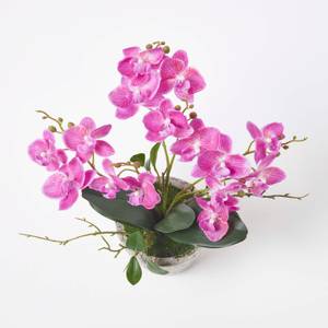 Künstliche lila Phalaenopsis-Orchidee Violett - Kunststoff - 27 x 42 x 42 cm