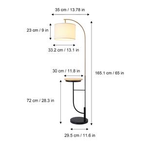 Lichtbogenstehlampe mit USB Holzwerkstoff - 35 x 166 x 35 cm