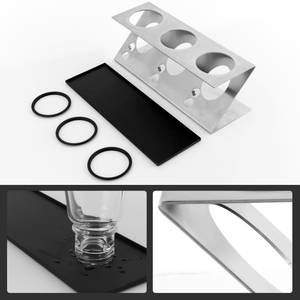 Halter für Wassersprudler Flaschen Silber - Metall - 12 x 12 x 11 cm
