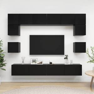 TV-Schrank 8er Set D424 Schwarz - Tiefe: 100 cm