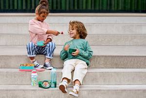 Lunchset Campus 3-teilig Rosé - Türkis