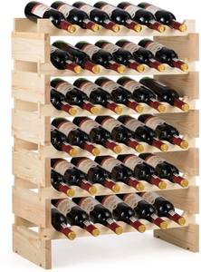 Weinregal Weinständer 36 Flaschen Braun - Holzwerkstoff - 28 x 85 x 63 cm