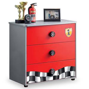 Commode Racecup Rouge - Bois manufacturé - 76 x 74 x 42 cm