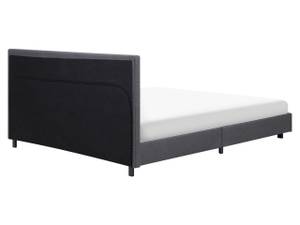 Lit double ALBI Noir - Gris - Largeur : 170 cm