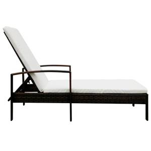 Chaise longue Marron - Matière plastique - Polyrotin - 68 x 52 x 195 cm