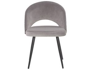 Chaise de salle à manger VIVIAN Noir - Gris - Gris lumineux