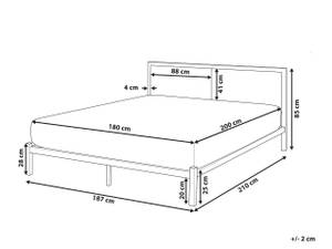 Lit double CLAMART Largeur : 187 cm