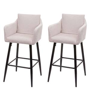 Tabouret de bar H93 (lot de 2) Blanc crème