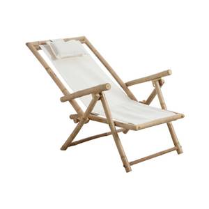 Chaise relax pliante en bambou Bambou - 107 x 82 x 57 cm