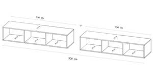 2er Set RTV Kabinett Kobby Weiß