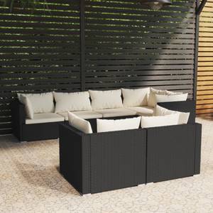 Garten-Lounge-Set (7-teilig) 3013637-16 Schwarz - Creme - Weiß - Anzahl Teile im Set: 7