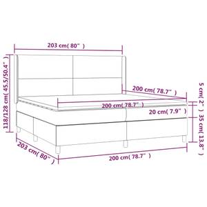 Bettgestell-K-887 Grün - Holzwerkstoff - 203 x 118 x 203 cm