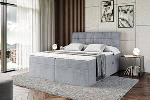 Boxspringbett mit Topper APO Grau - Breite: 120 cm - H3